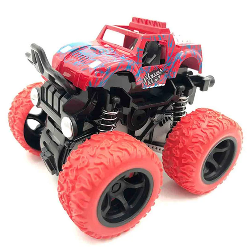Красный 1: 64 4WD инерционная вращающаяся литая машина игрушки для детей Самовращение 360 оттинг трюк внедорожная модель автомобиля инерционные игрушки для автомобиля - Цвет: Красный
