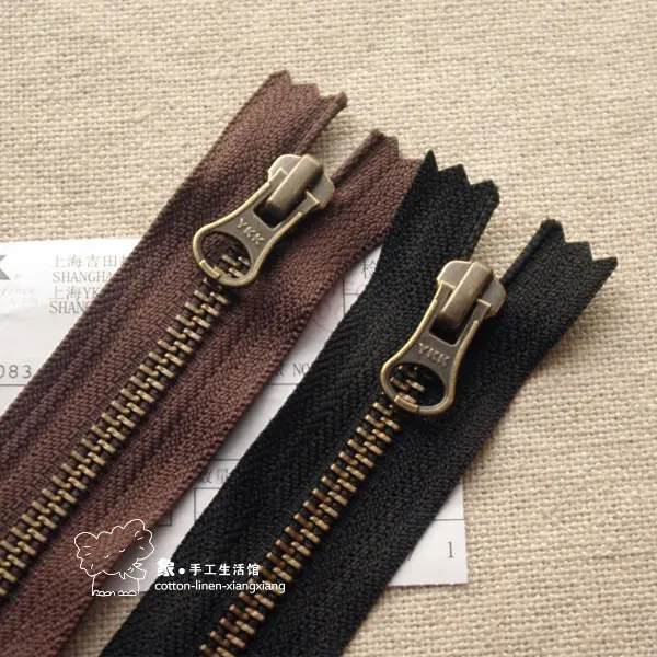 5 # YKK короткая бронзовая металлическая обувь на молнии аксессуары для одежды
