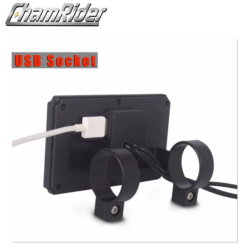 Chamrider ebike Display Meter Control Panel 24V 36V 48V intelligent KT LCD8 LCD8H LCD8HU Julet Waterproof plug USB Charger
