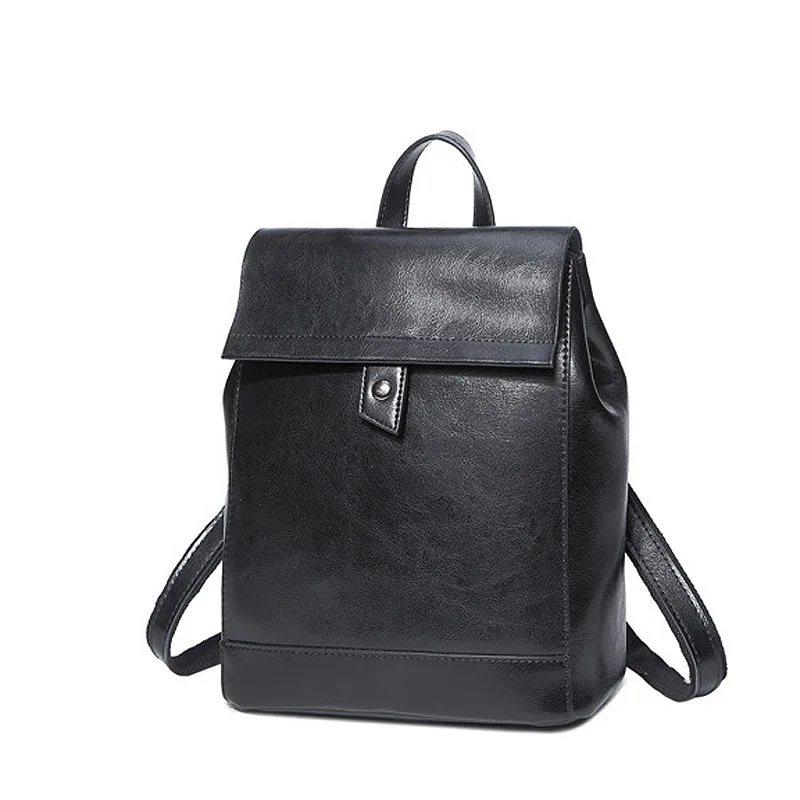 Новинка 2017 года брендовая натуральная кожа рюкзак женщины сумка масло Воск