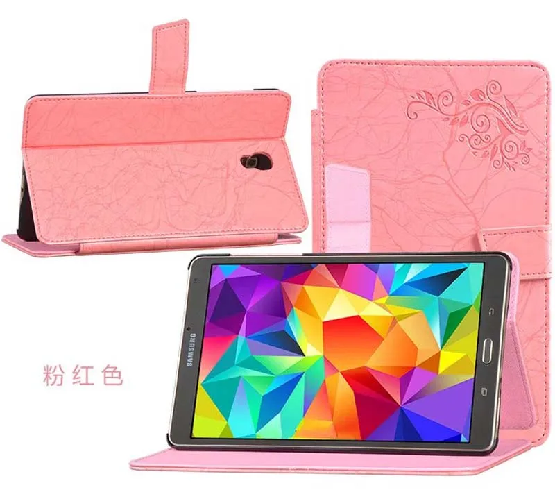 Кожаный чехол-книжка с подставкой и принтом для Samsung Galaxy Tab S 8 4 T700 T701 T705 T705C чехол