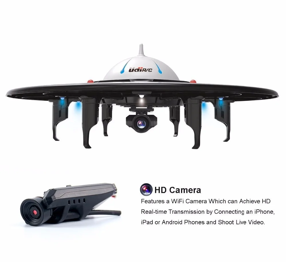 Квадрокоптер UDI RC U845 Wi Fi 2 4 ГГц 6 осевой гироскоп FPV Дрон с HD камерой RTF комплект