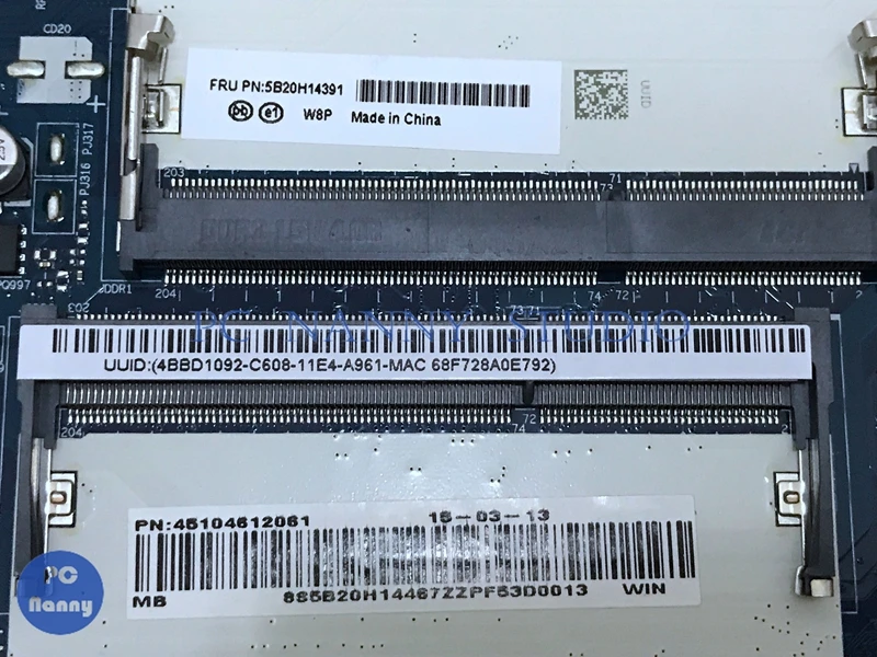 Материнская плата PCNANNY 5B20H14391 ACLU3 ACLU4 NM-A361 для Lenovo G50-80 2 4 GHz R5 M330/2GB ноутбука |