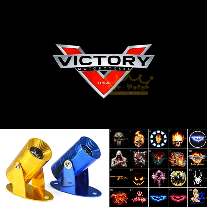 

Motorcycle Ghost Shadow Spotlight Laser Projector LED Logo Light for USA Victory Motorcycles