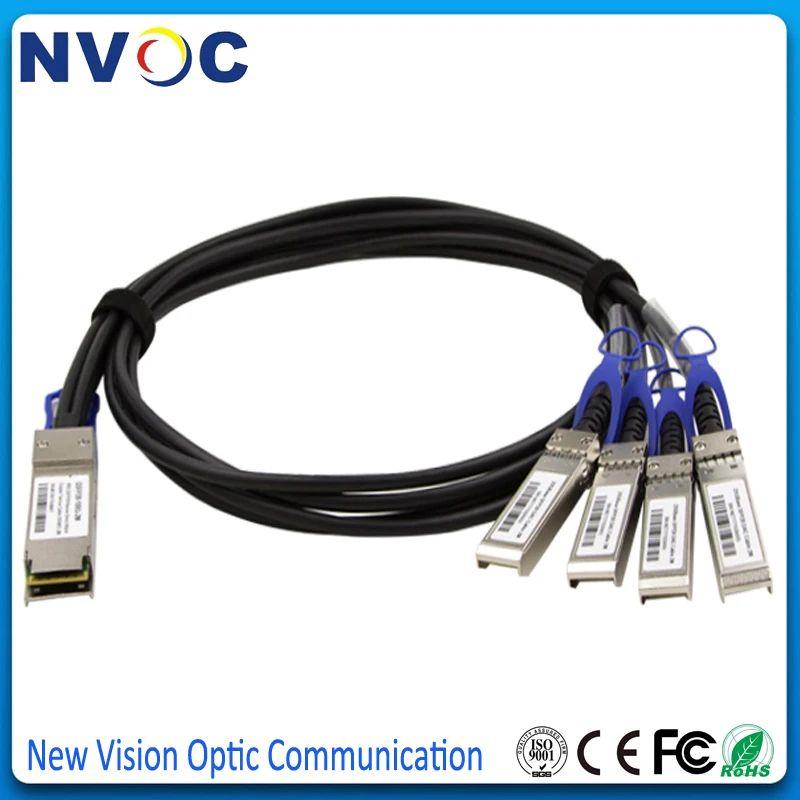 Бесплатная доставка 1 м (3 фута) телефон совместимый с 100GQSFP28 до 4x25G SFP28 Пассивный