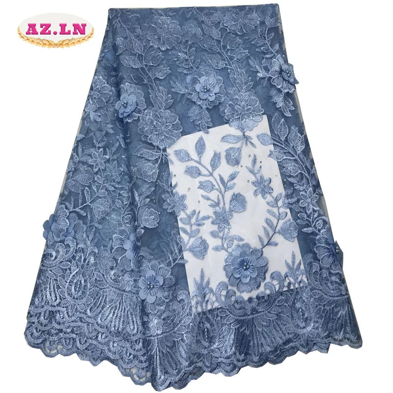 Золотая африканская Кружевная Ткань 5 ярдов белая гипюровая кружевная ткань 2019