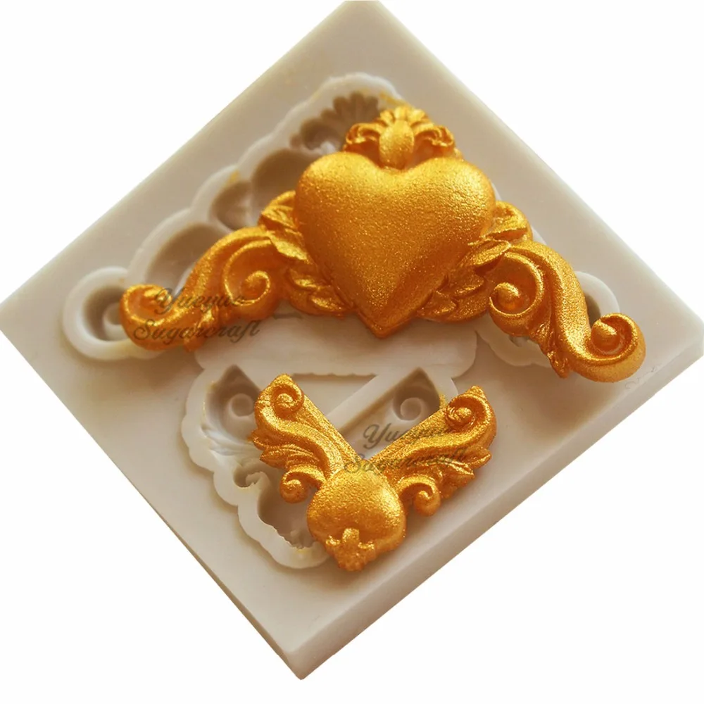 Yueyue Sugarcraft силиконовая форма-сердце помадка форма для украшения торта инструменты форма для шоколадной мастики