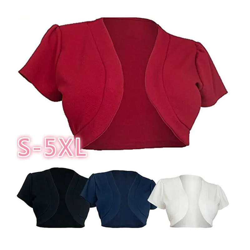 SexeMara новая женская мода кадиган с коротким рукавом облегающие Короткие топы