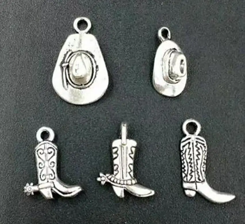 Быстрая доставка 50 шт. смешанные стильные подвески в ковбойском стиле и