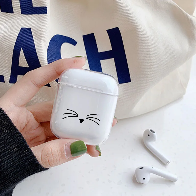 Прозрачный чехол для Apple airpods с милыми животными и собаками, беспроводной Чехол для наушников с Bluetooth для наушников Airpods, жесткий защитный чехол