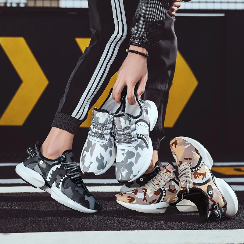 New Arrival Men Shoes Camouflage Tennis Sneakers Plus Size Running Casual Breathable Non-Slip Classic Masculino | Обувь