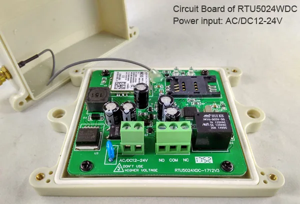 Версия постоянного тока, водонепроницаемая версия RTU5024 GSM релейный контроллер для дверей и ворот, беспроводной удаленный доступ