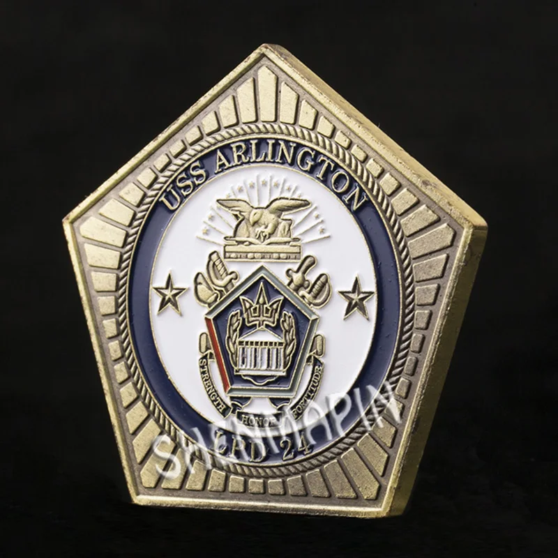 Памятная монета США Арлингтон военно-морской флот и ВВС вызов Пентагон военные