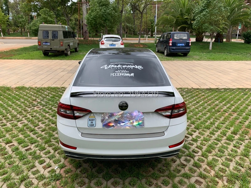 Для Volkswagen Skoda Octavia- ABS стекловолокно Неокрашенный задний спойлер задний Багажник крыло багажника Крышка для губ автомобильный стиль