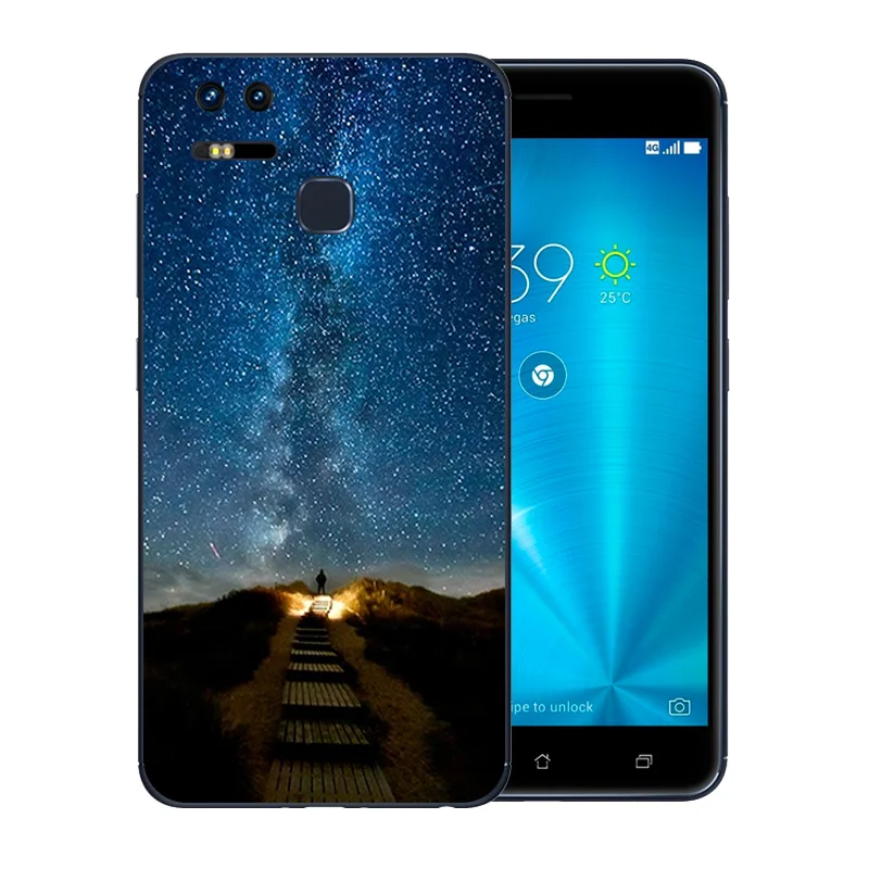 5 дюймов для Asus Zenfone 3 Zoom ZE553KL чехол телефона Тонкий Мягкий ТПУ силиконовый с узором