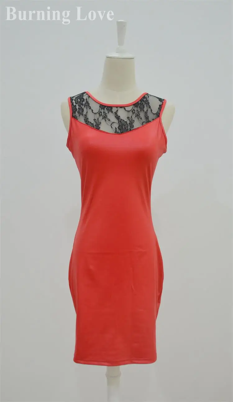 Сексуальное Кружевное мини-платье фетиш бондаж виниловые ПВХ кожаные