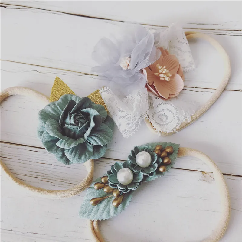 3 шт. обтягивающие эластичные цветочные повязки для волос | Мать и ребенок