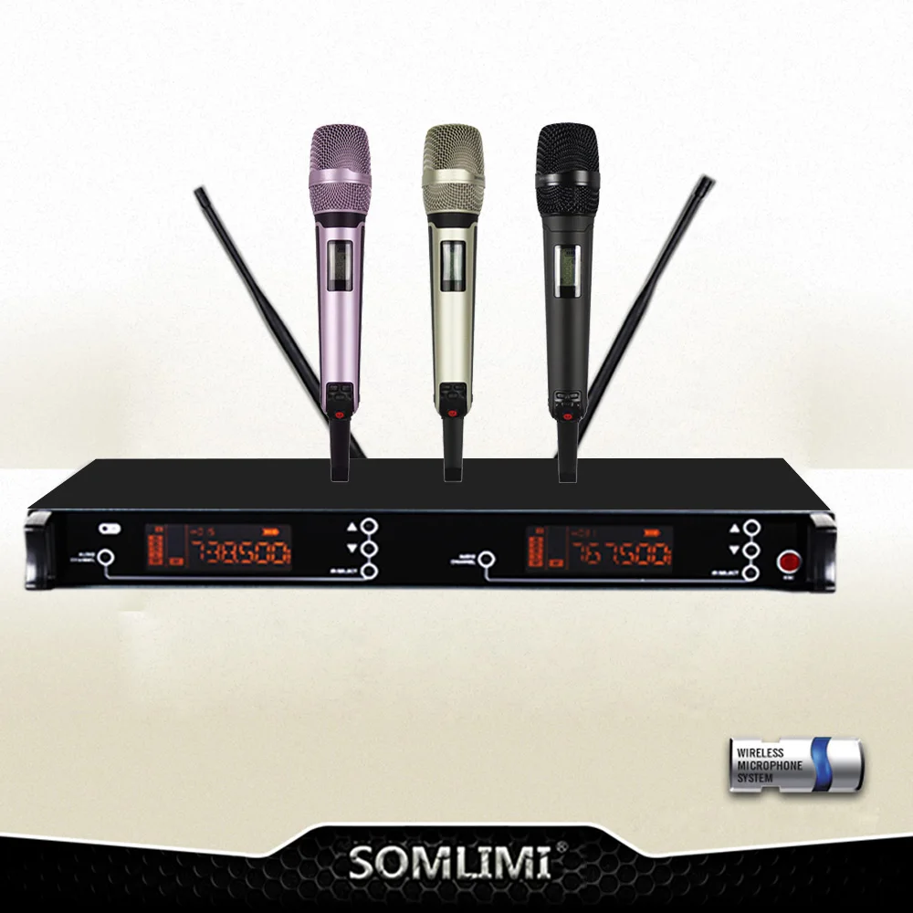 Новая высококачественная UHF профессиональная двойная Беспроводная микрофонная