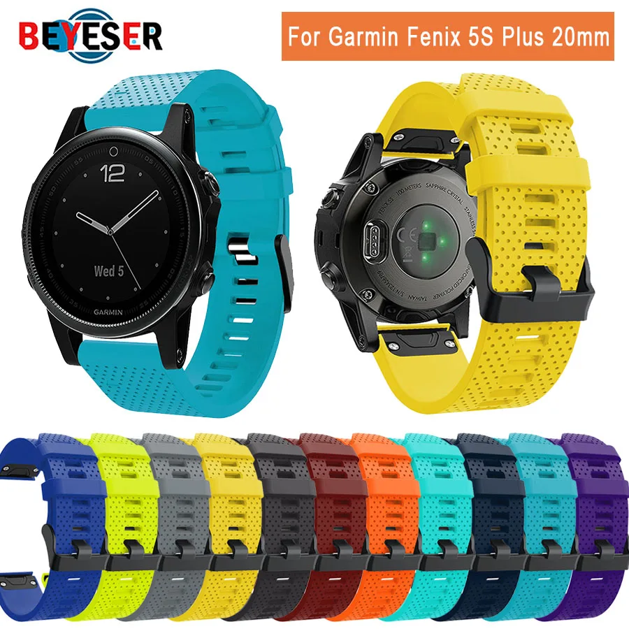 20 мм Ширина Мягкая силиконовая лента для наручных gps-часов Garmin Fenix 5S плюс ремешок