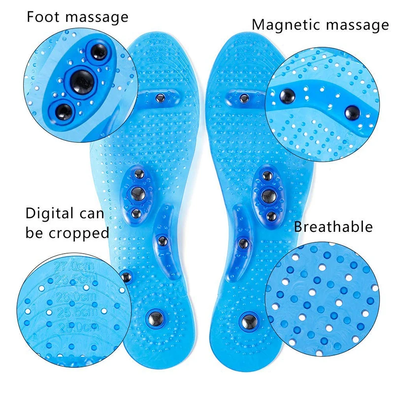 Массажные стельки Reflexology Pain Plantar Fasciitis рельефные силиконовые с поддержкой арки