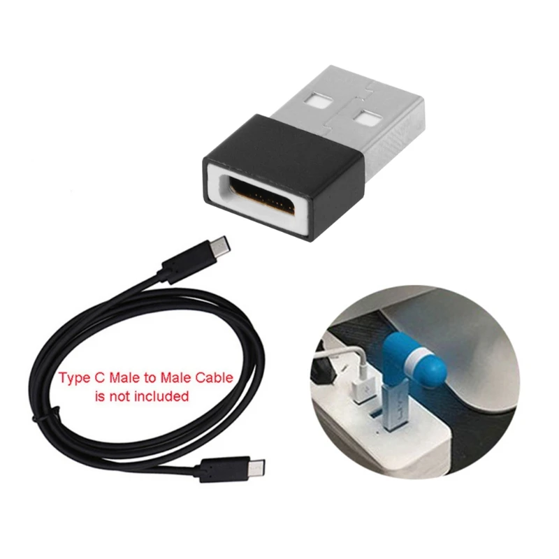 Алюминиевый сплав USB 2 0 папа к Type C 3 1 Женский конвертер зарядный адаптер для