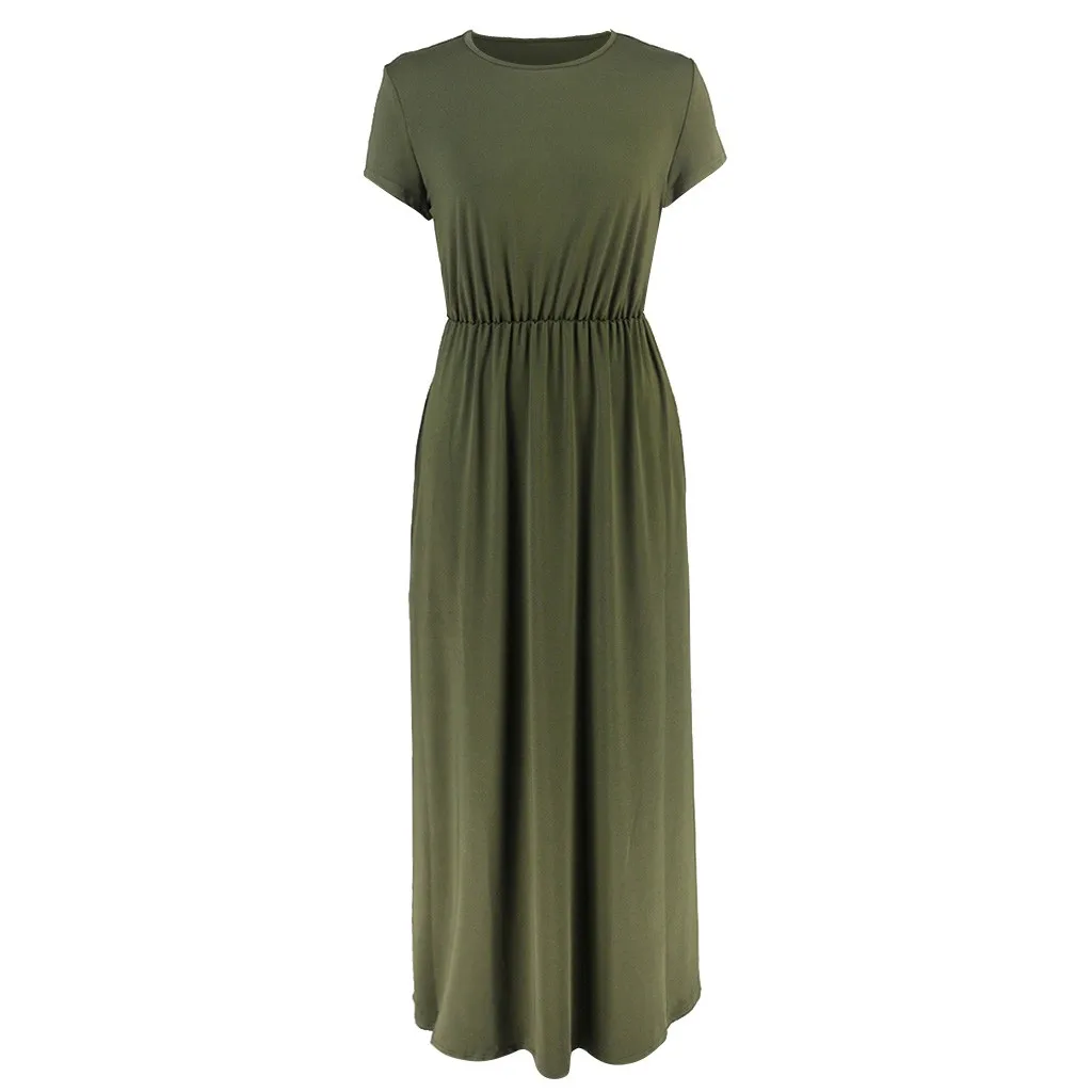 Женское платье повседневное с О-образным вырезом | Женская одежда