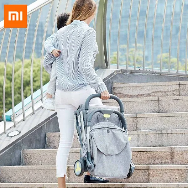 Легкая портативная коляска Xiaomi Youpin складывающаяся на четыре колеса складная