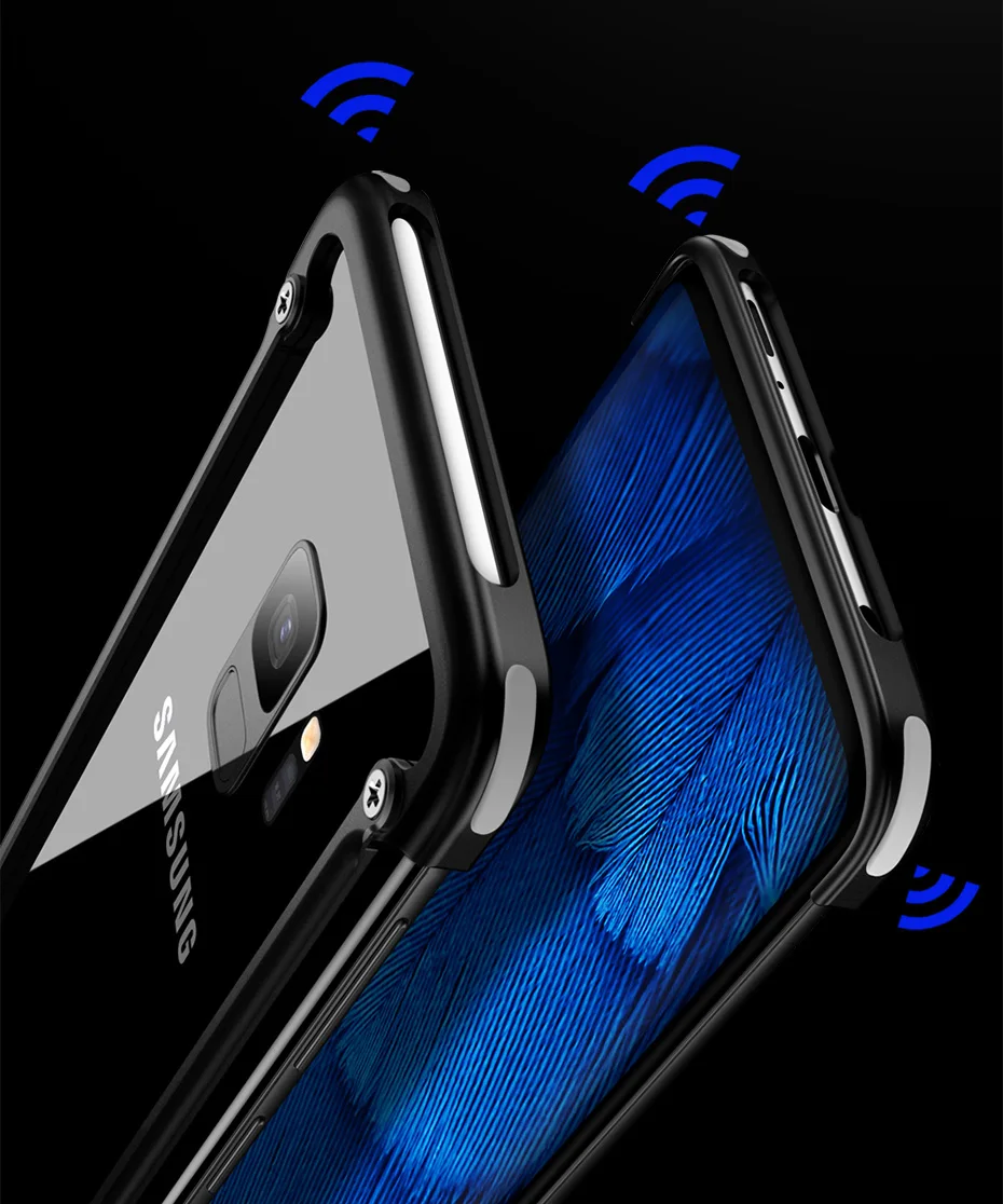 Oatsbasf водителя металлический корпус для Samsung Galaxy S9 личности водителя В виде ракушки для Galaxy S9 плюс металлический бампер чехол