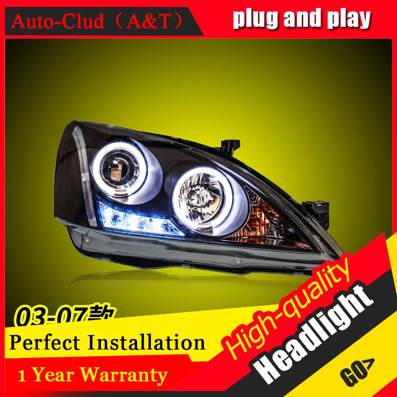 Автомобильный Clud автомобильный Стайлинг для Honda Accord фары 2003 2007 передняя фара led DRL