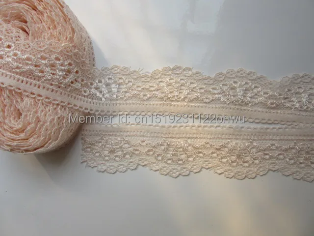 Оптовая продажа 5 ярдов красивый розовый высокого качества вышитые тянущееся