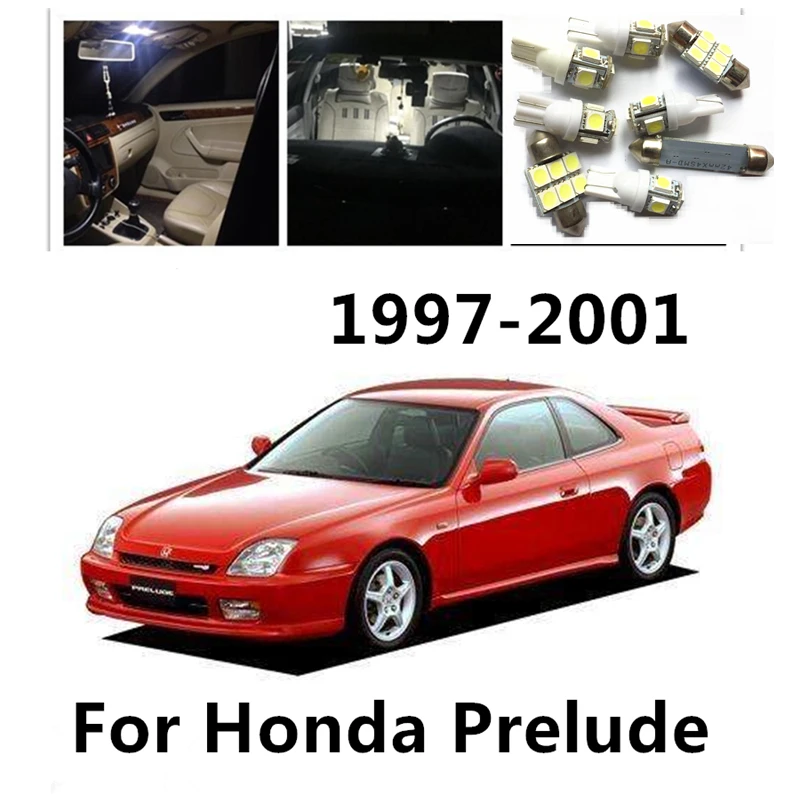 LOAUT 7 шт. белые светодиодные лампочки интерьерный комплект для Honda Prelude 1997 2001 Карта