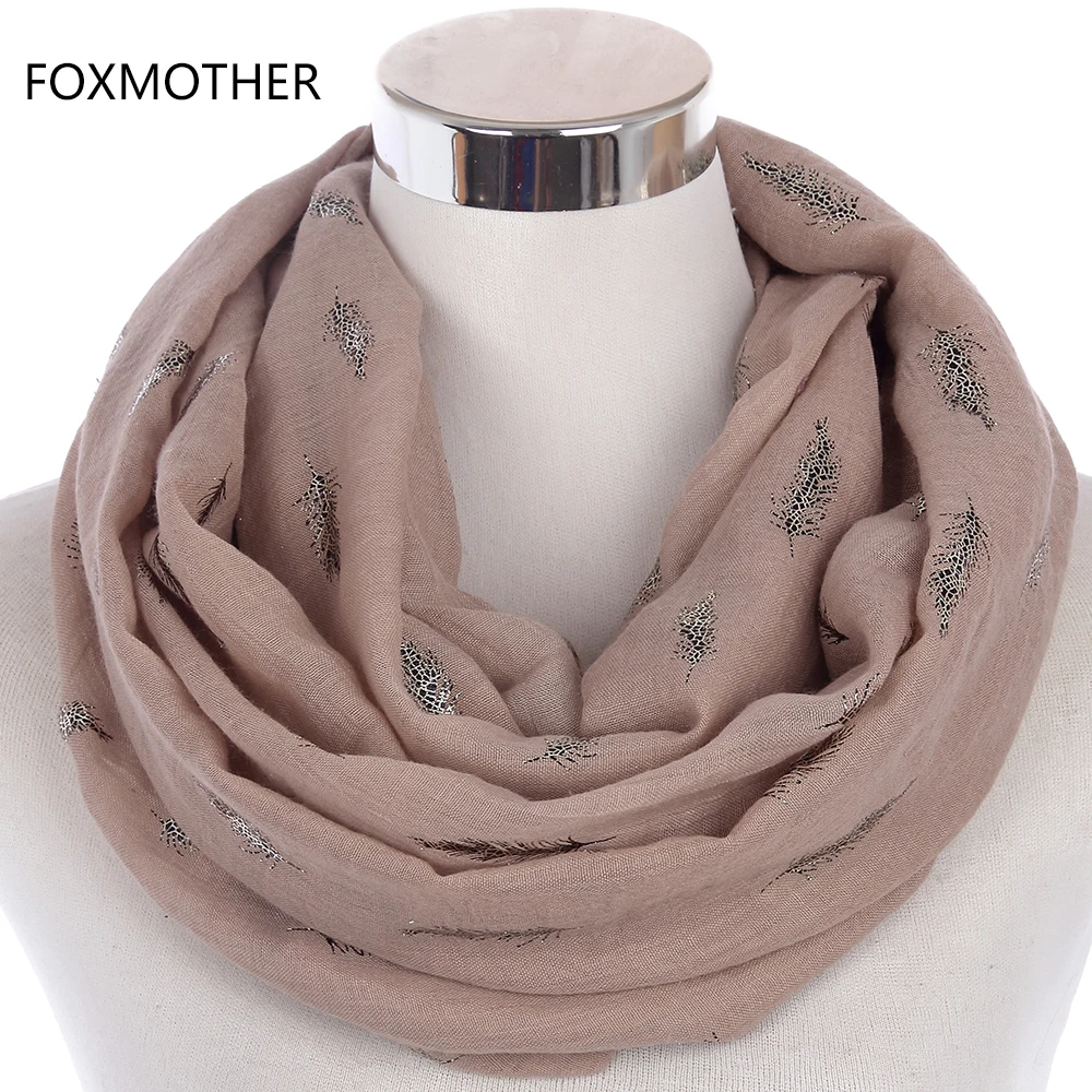 Шарф FOXMOTHER Женский блестящая бронзовая фольга черного цвета и хаки 2019|scarf for