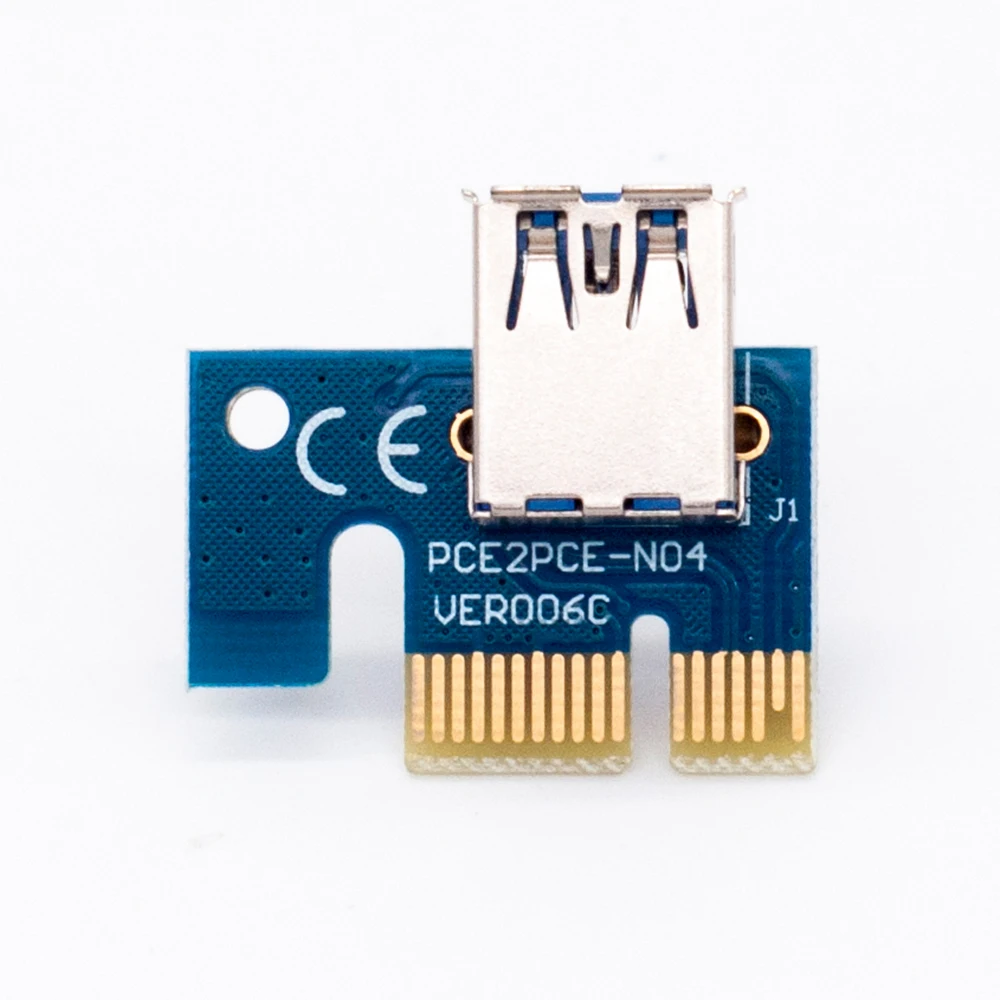 006C USB 3.0 PCI-E Riser Express 1X 4x 8x 16x Extender Adapter Card SATA 15pin Male to 6pin Power Cable for BTC mining |