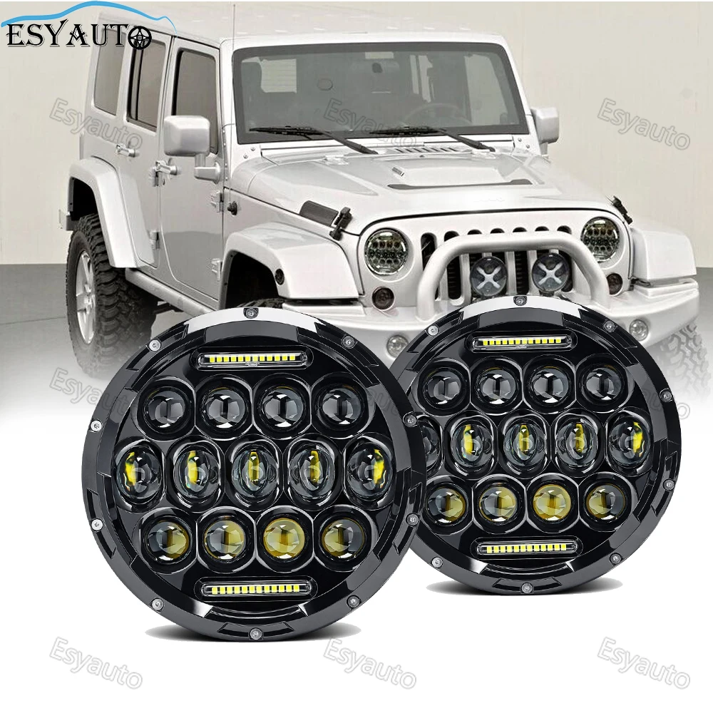 

Акция! 2 шт., круглые светодиодные фары 4x4, 75 Вт, 7 дюймов