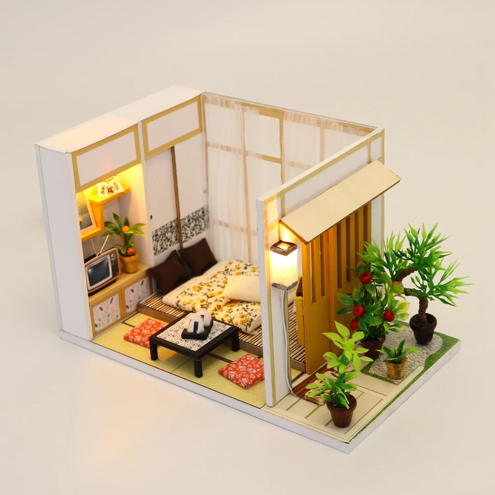 

Wooden Toys Diy Dollhouse Puzzle Assemble 3d Miniaturas Miniature Dollhouse Doll House Furniture Toys For Children Birthday Gift