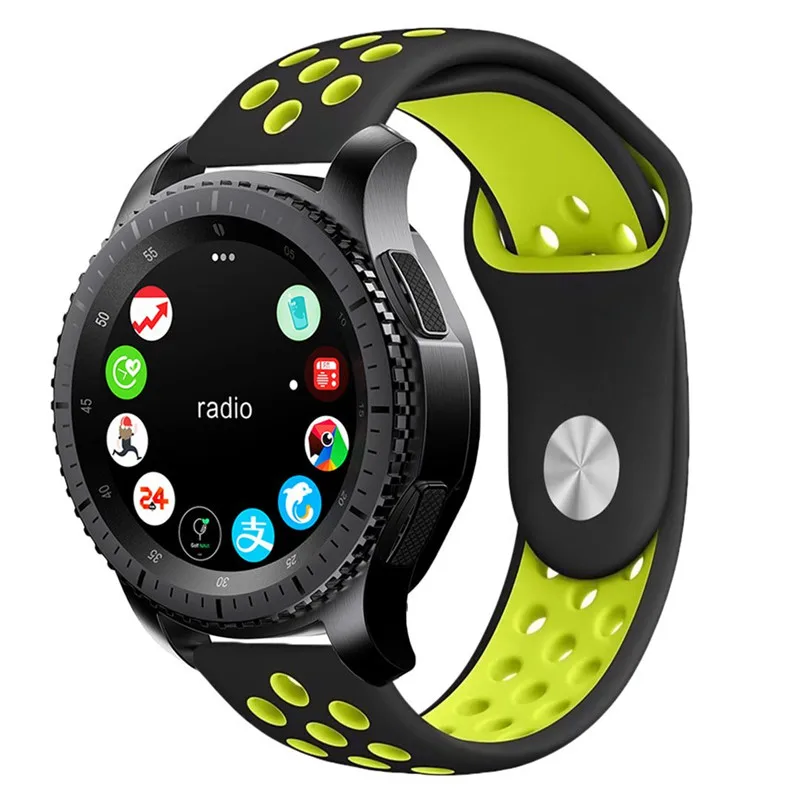 Ремешок силиконовый сменный для Samsung Gear S3 мягкий спортивный браслет наручных