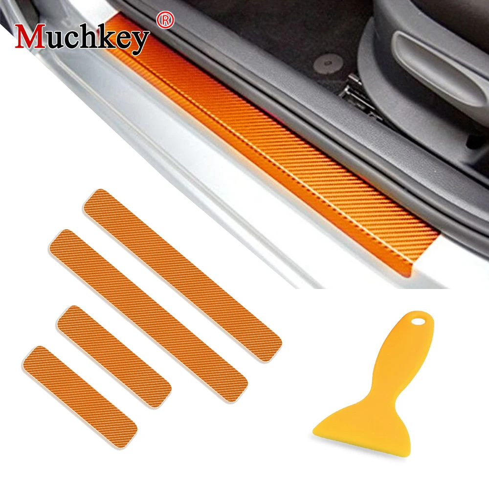 

For Benz CLA CLK CLS CL GLK AMG For Audi A4 B5 B6 B8 A6 A3 A5 Q5 Q7 car door sill scuff welcome pedal Car Door Plate Car Sticker
