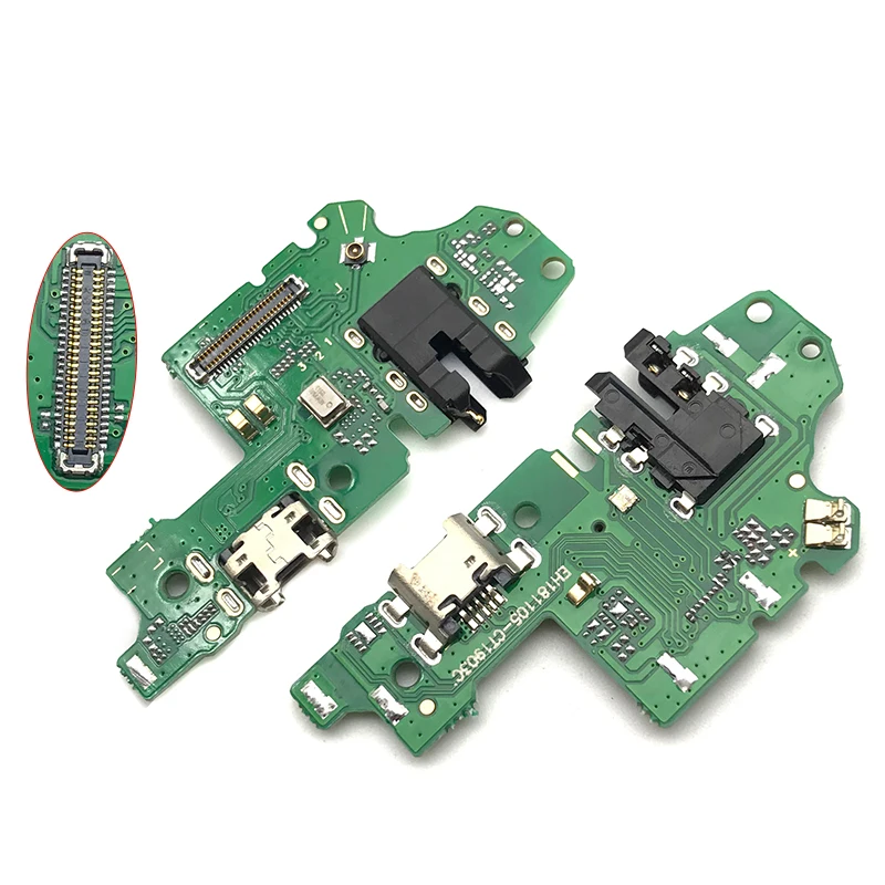 

20 шт./лот, док-разъем USB Micro для Huawei P Smart 2019, зарядное устройство USB, порт для зарядки, гибкий кабель, плата с микрофоном для ремонта