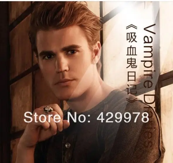 Freeshipping wholesale a lot Vampire Diary Damon Finger stone Ring letter engraved Retro Punk stefan ring | Украшения и