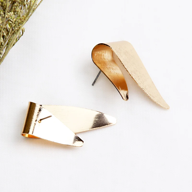 Beadsland Drop Earrings Metal Sheet Curved Triangle Design Fashion Punk Women Girls Dancing Party Christmas Gift 39288 | Украшения и