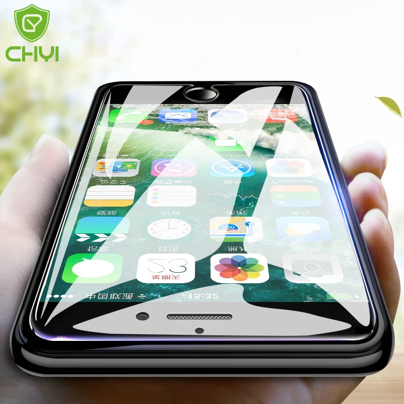 CHYI прозрачное стекло для iphone 7 8 6S Защита экрана олеофобное покрытие 9H Анти-взрыв закаленное стекло для iphone 8 Plus стекло
