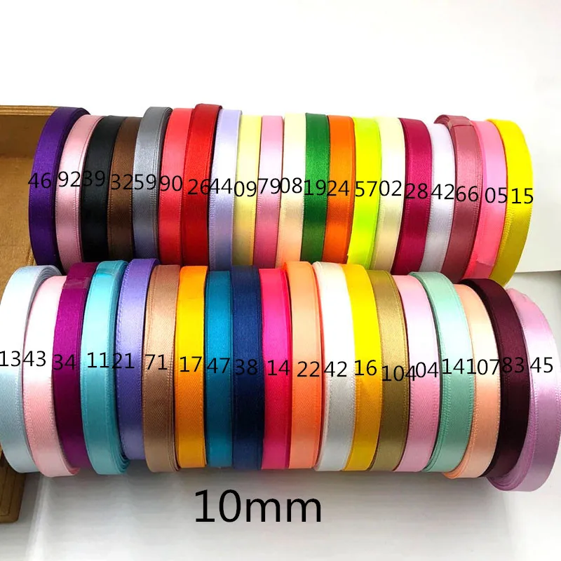 

10mm 25 Yards Silk Satin Ribbon , Wedding decorative ribbons, gift wrap, DIY handmade materials A