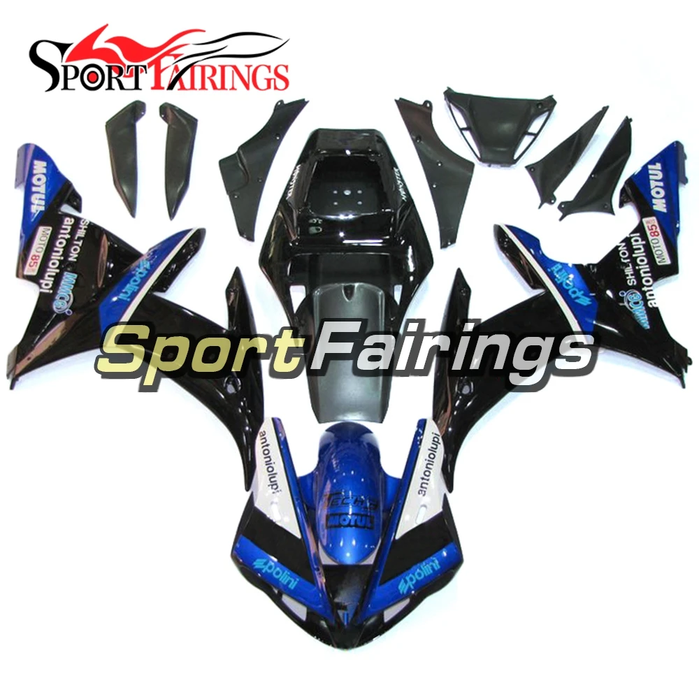 Синие черные мотоциклетные Обтекатели для Yamaha YZF1000 02 03 R1 2002 2003 бодикон спортивный