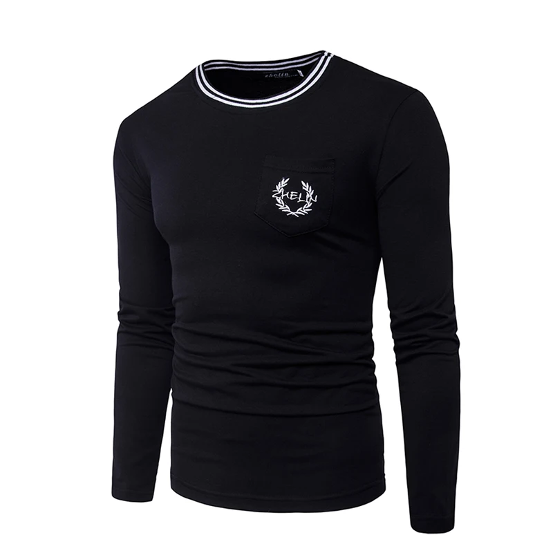 Модный бренд Для мужчин с вышивкой футболки полета Цвет полосатый воротник