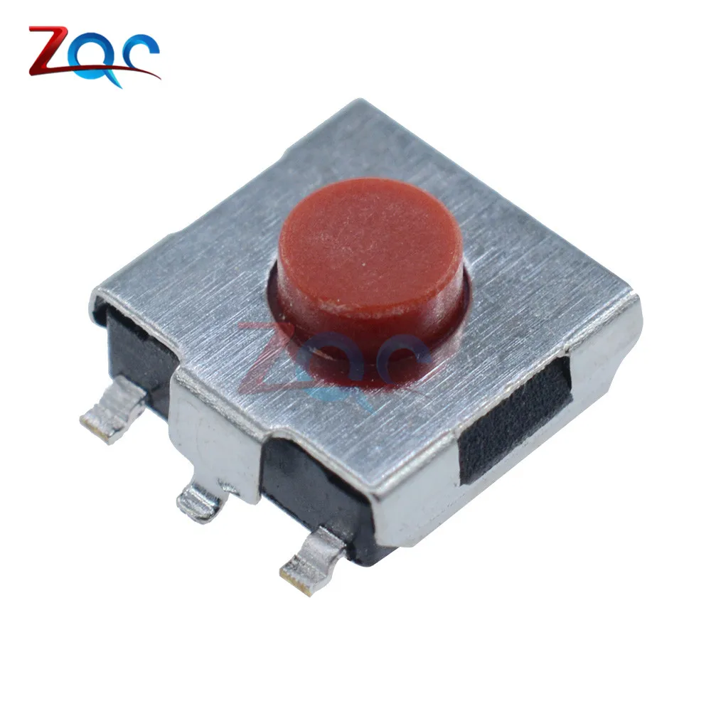 100 шт. SMD 5Pin 6X6X3,1 мм красный тактильный Такт кнопочный Микропереключатель Мгновенный 6*6*3,1 мм
