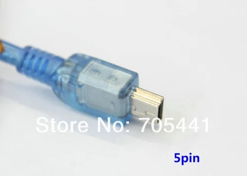 20 шт./лот Высокое качество 30 см bule USB 2 0 A к MINI B 5PIN кабель для передачи