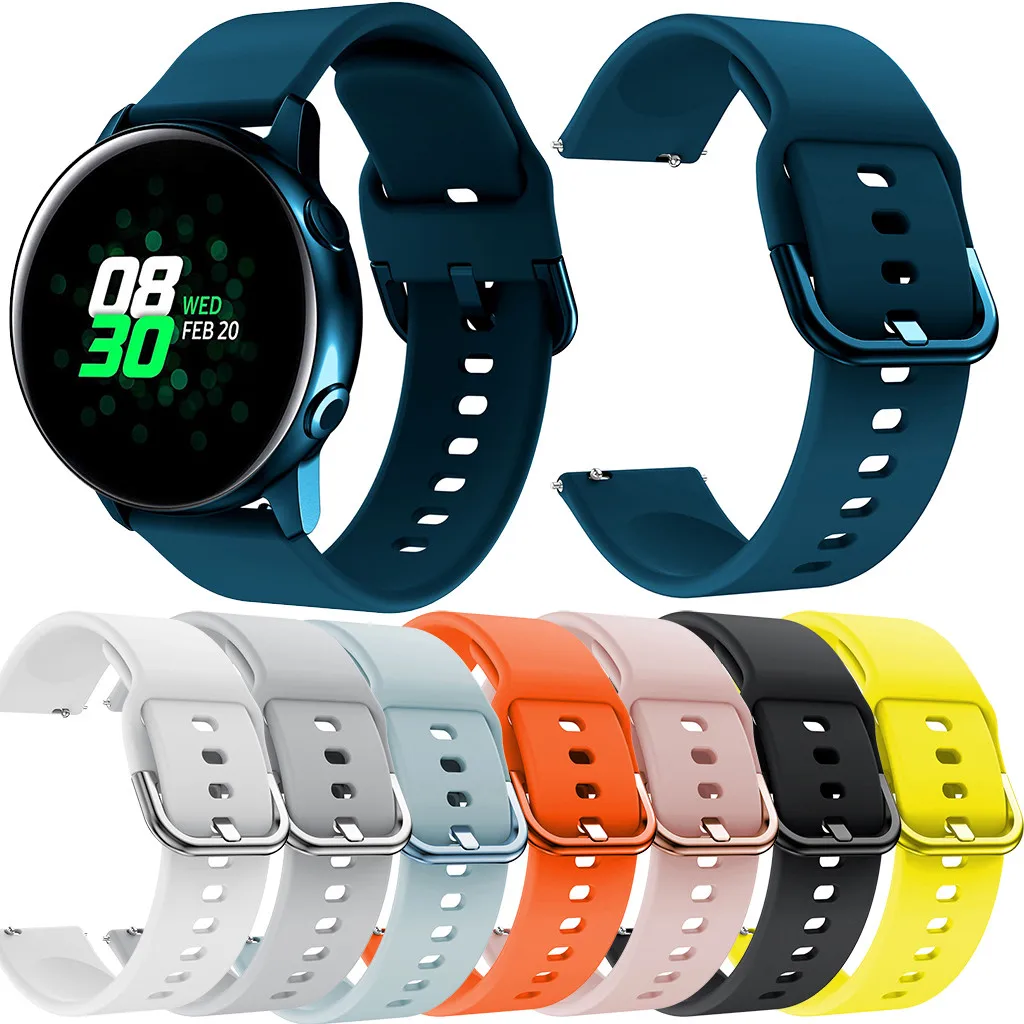 

HIPERDEAL Brand New And High Quality Sports Soft Silicone Replacement Band Strap For Samsung Galaxy Watch Active Fe27