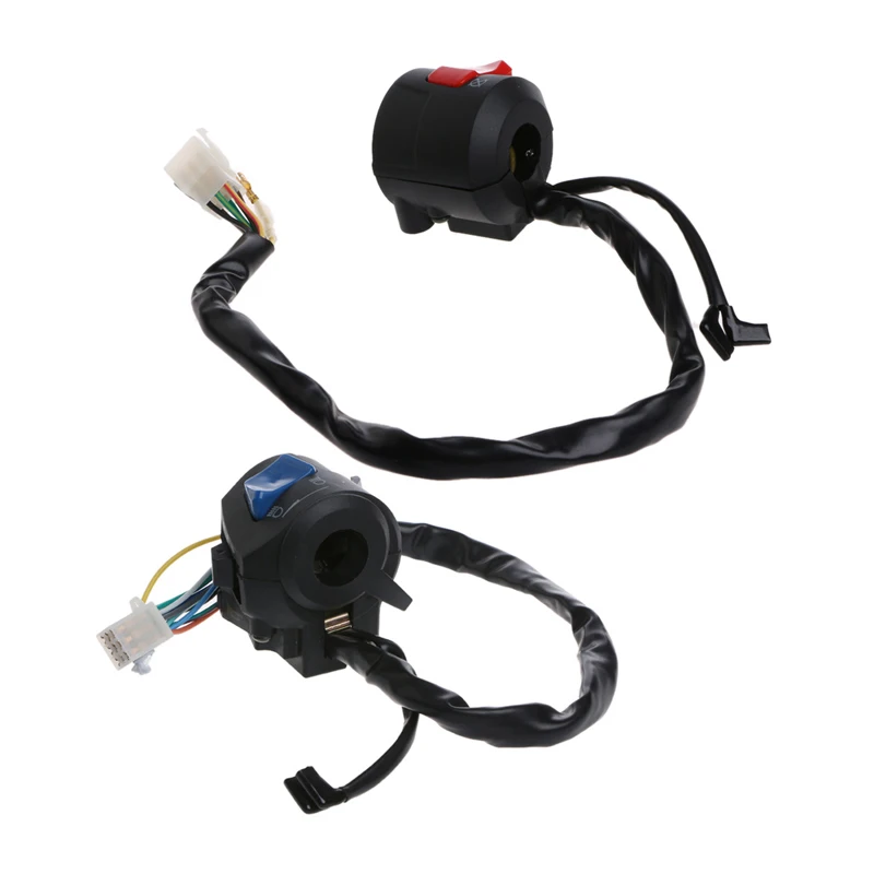 

2x Motorcycle 22mm Handlebar Horn Light Headlight Electrical Start Switch