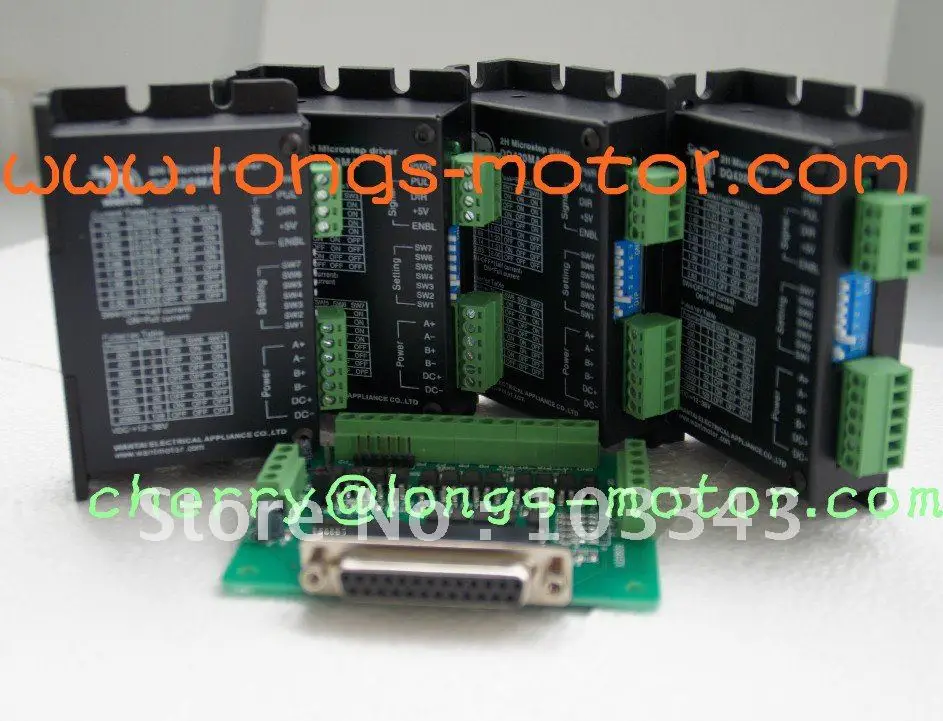 

4Axis Stepper motor driver DM420A,1.7A,12-36VDC,128Micostep Bipolar for CNC MIll controller board DB25 New