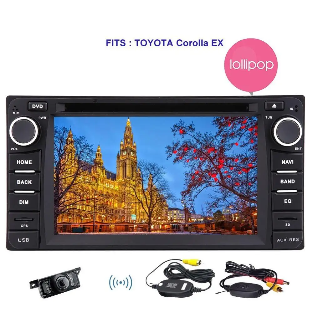 Для Toyota Corolla Android 5.1 4 ядра 2 DIN dvd плеер автомобиля GPS навигации СБ Navi DVD мультимедиа